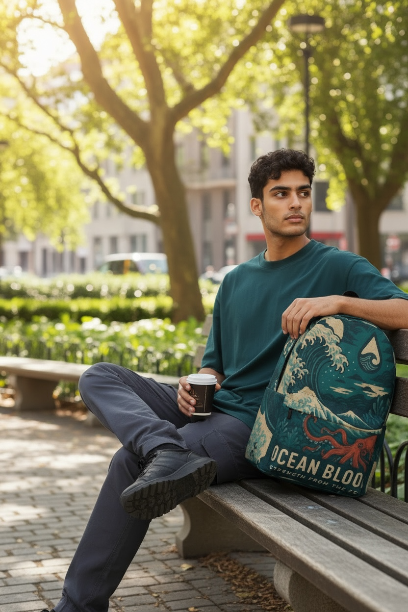 Ocean Blood Wave Backpack – Deep Sea Edition