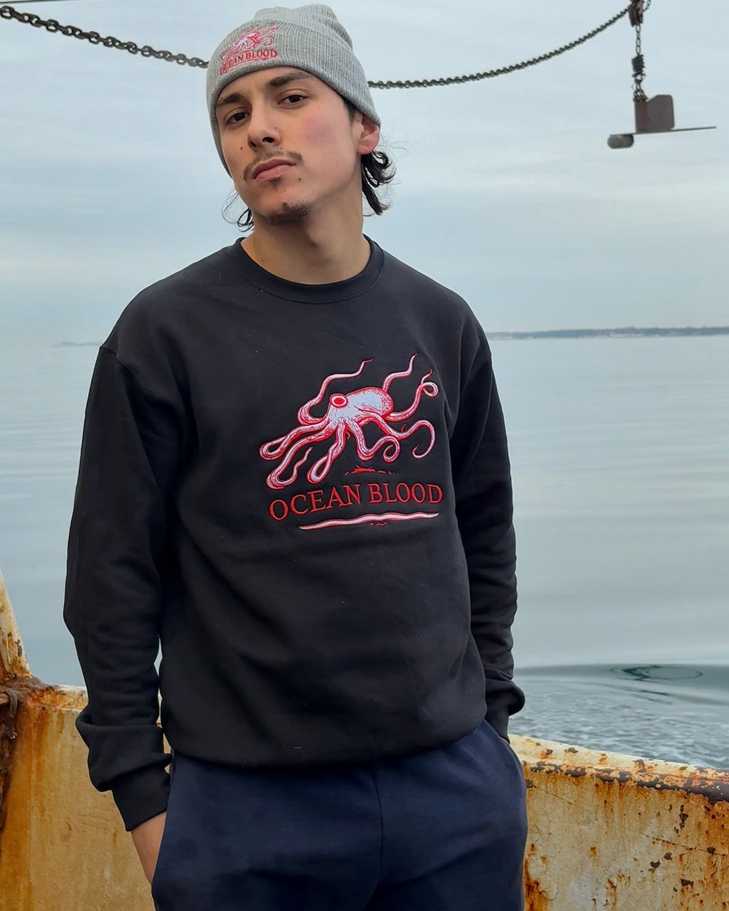 Ocean Blood Octopus Crewneck