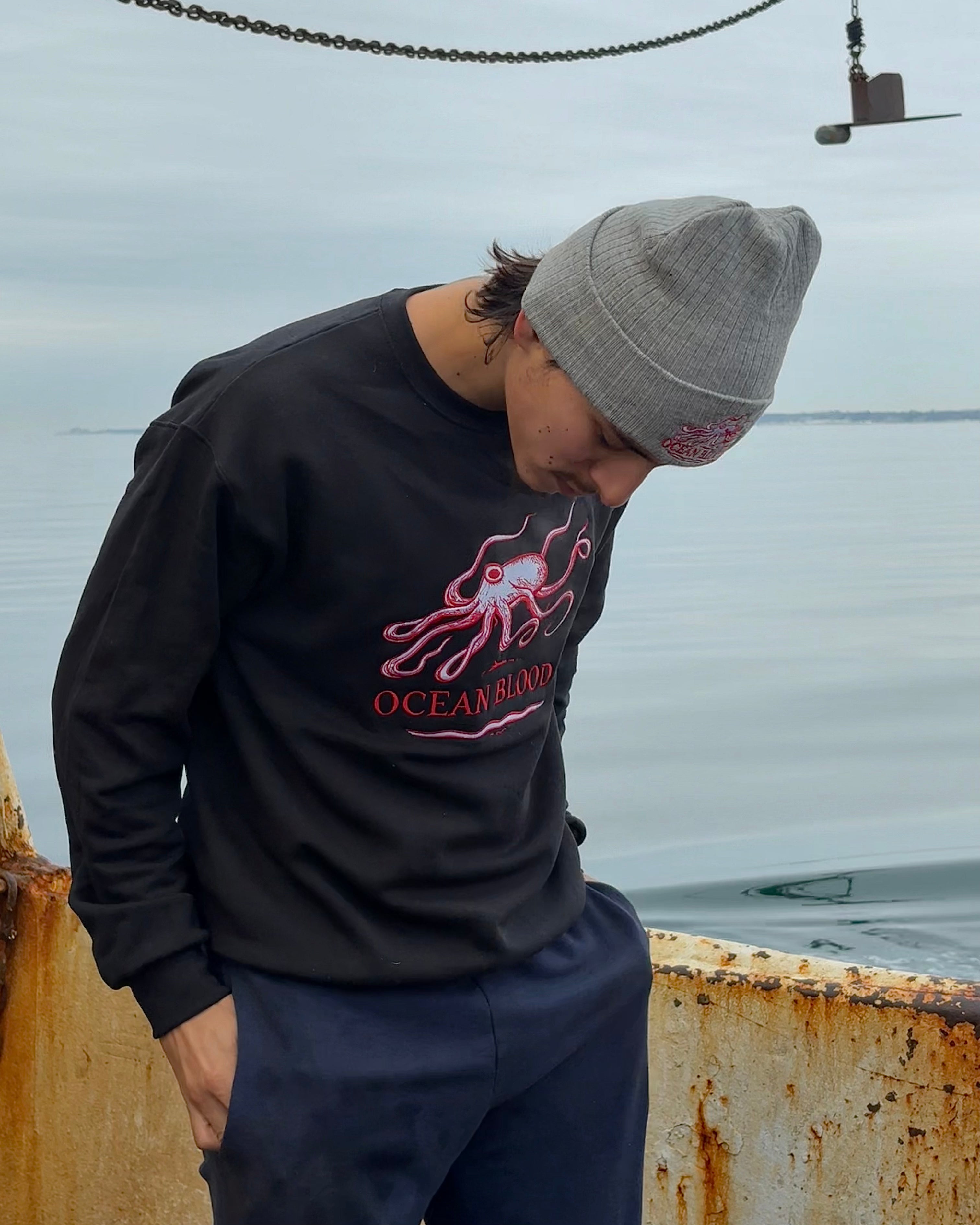 Ocean Blood Octopus Crewneck
