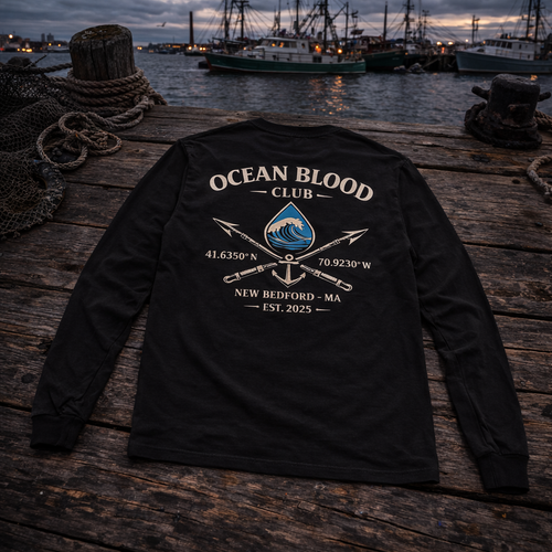 Heritage New Bedford Heavyweight Long Sleeve Tee – Ocean Blood