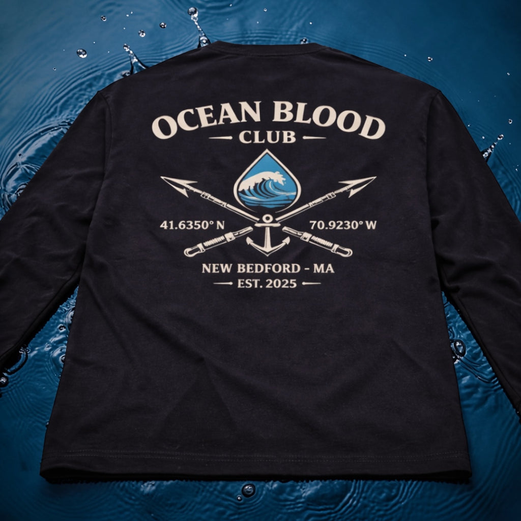 Heritage New Bedford Heavyweight Long Sleeve Tee – Ocean Blood