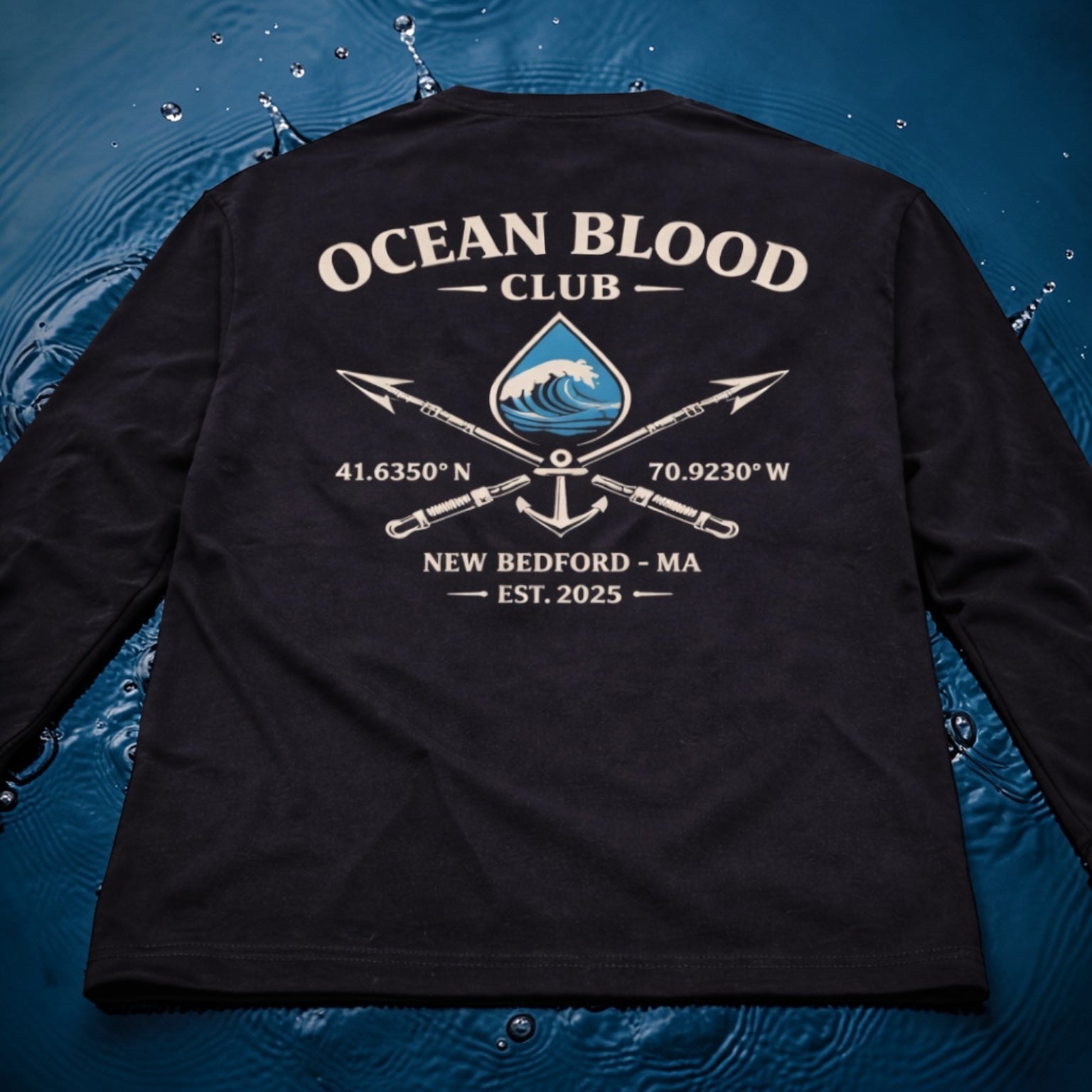 Heritage New Bedford Heavyweight Long Sleeve Tee – Ocean Blood